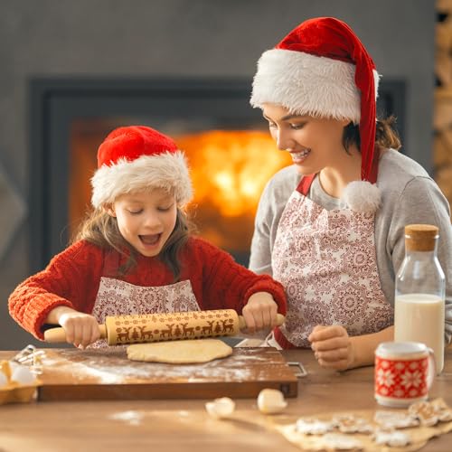 Embossed Wooden Rolling Pin V5642