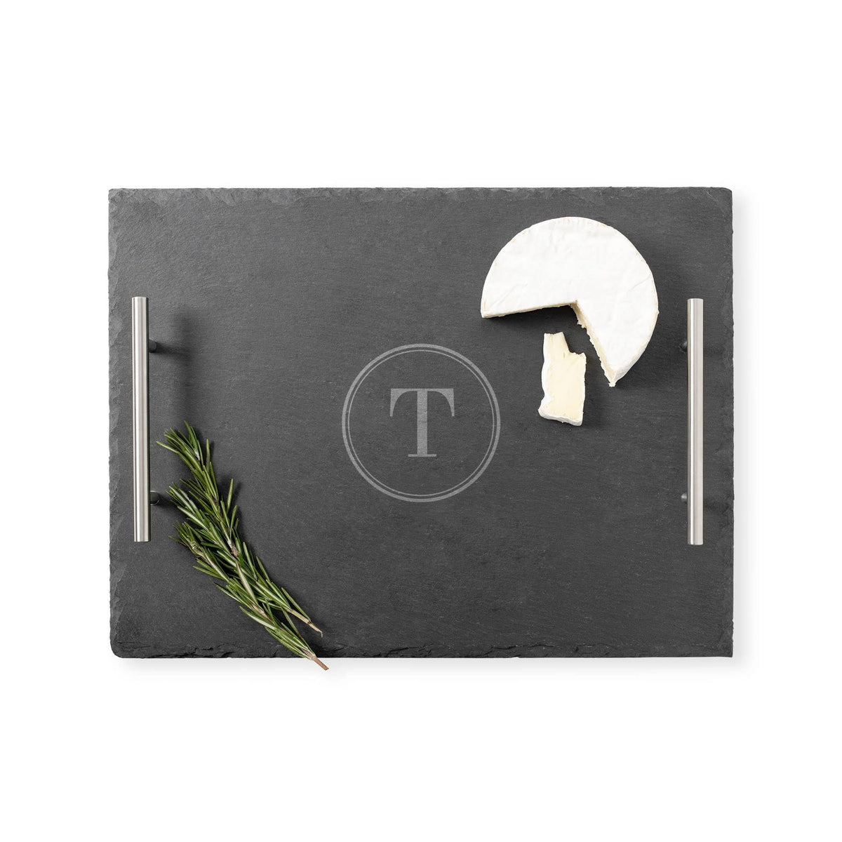 Personalized Tray with Metal Handles D428735