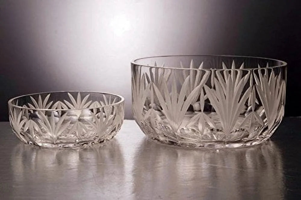 Mouth Blown Large Glass Crystal Serving Bowl Y22773