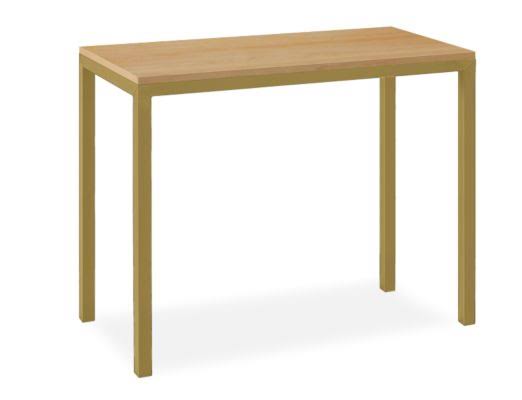 Maple Top Console Table with Gold Base A777207