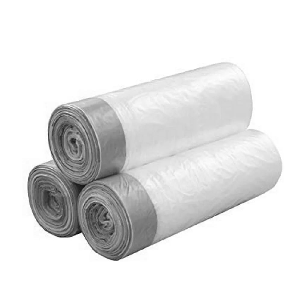 39 Gallon Clear Flex Drawstring Trash Bags (50-Count) D77949