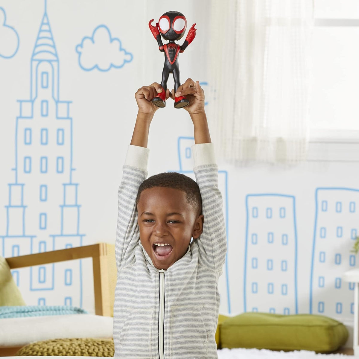 Spidey and His Amazing Friends Supersized Miles Morales: Spider-Man 9-inch Action Figure S4872