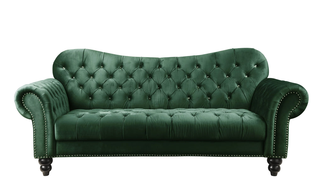 Green Velvet Sofa I714