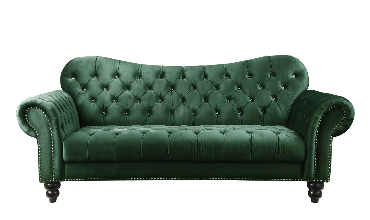 Green Velvet Sofa I714