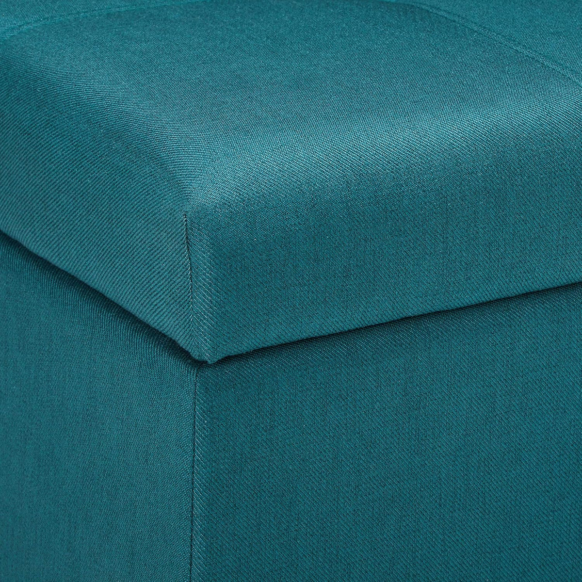 Dark Teal Fabric Storage Ottoman T43242