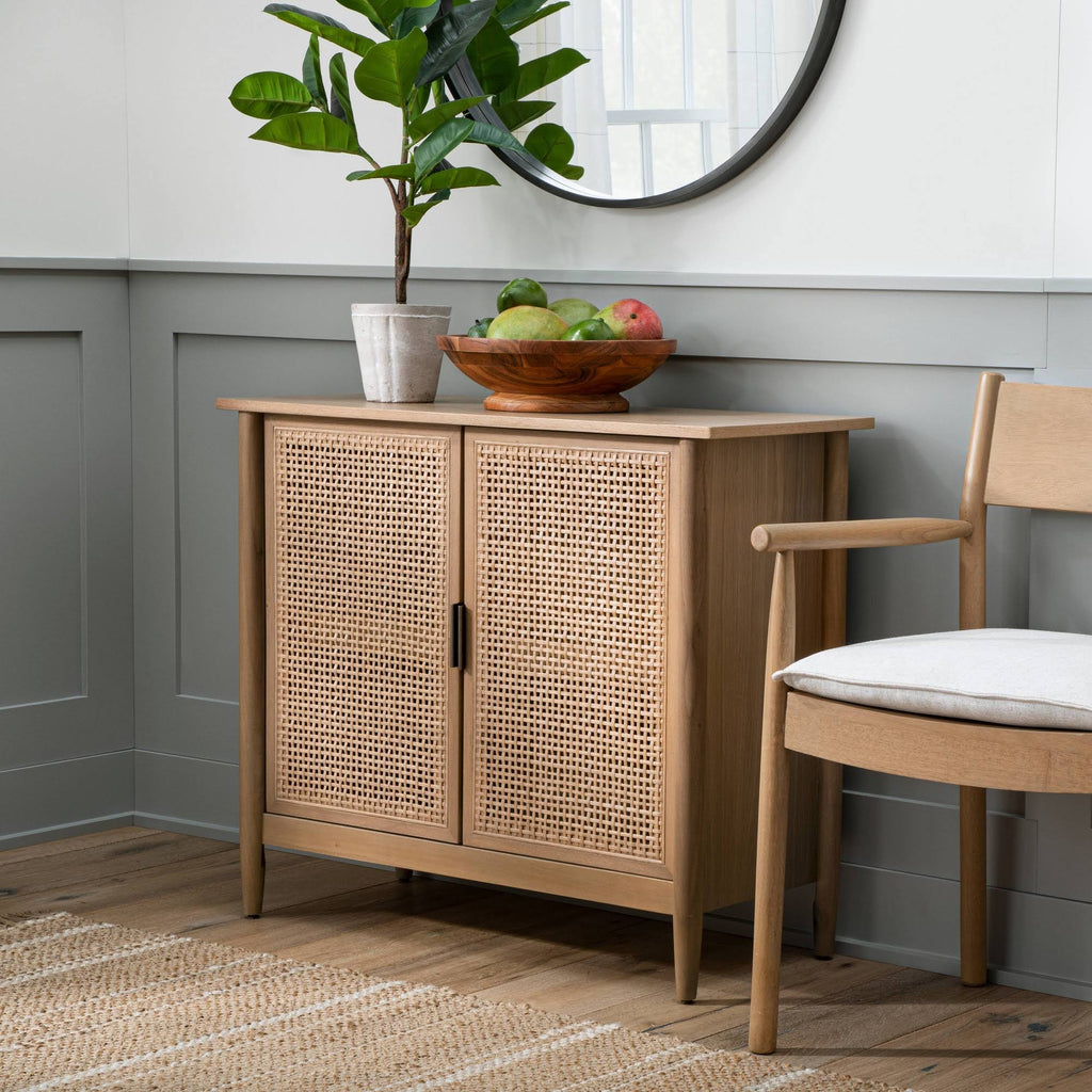 Natural Wood & Cane Cabinet G68986