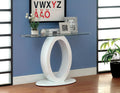 White Glass Top Sofa Table W740