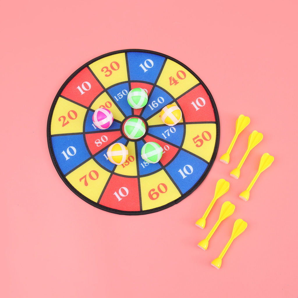 Flocking Dart Board with 4pcs Darts Leisure Game Dartboard Set P602