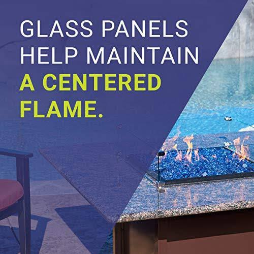 Tempered Glass Flame Guard for Drop-in Fire Pit Pan N6671