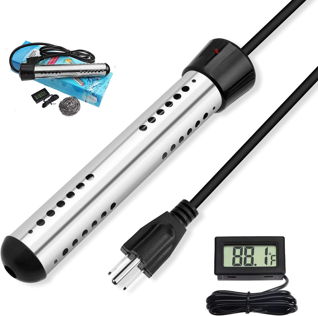 Electric Immersion Water Heater with Digital LCD Thermometer Pack of 2 Y3493