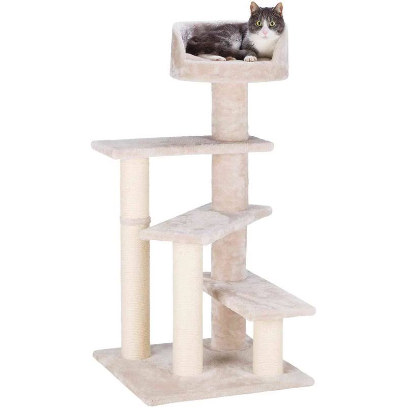 Light Gray Cat Tower Q562