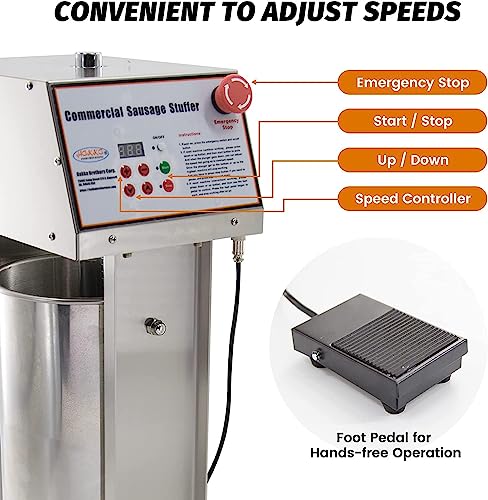 22LB Stainless Steel Electric Sausage Stuffer F562