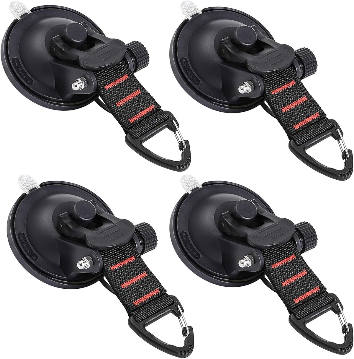 Heavy Duty Suction Cups 4 Pieces with Hooks Fluorescent Green Car Camping Tie Down Suction Cup K903