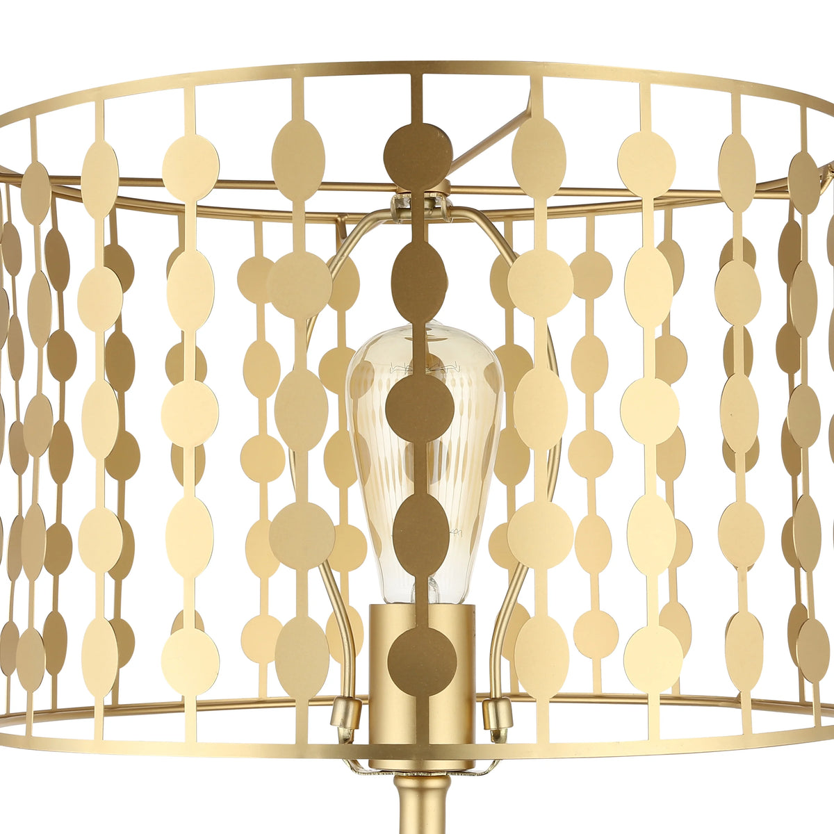 Silver and Gold Mirror Mosaic Table Lamp W22582