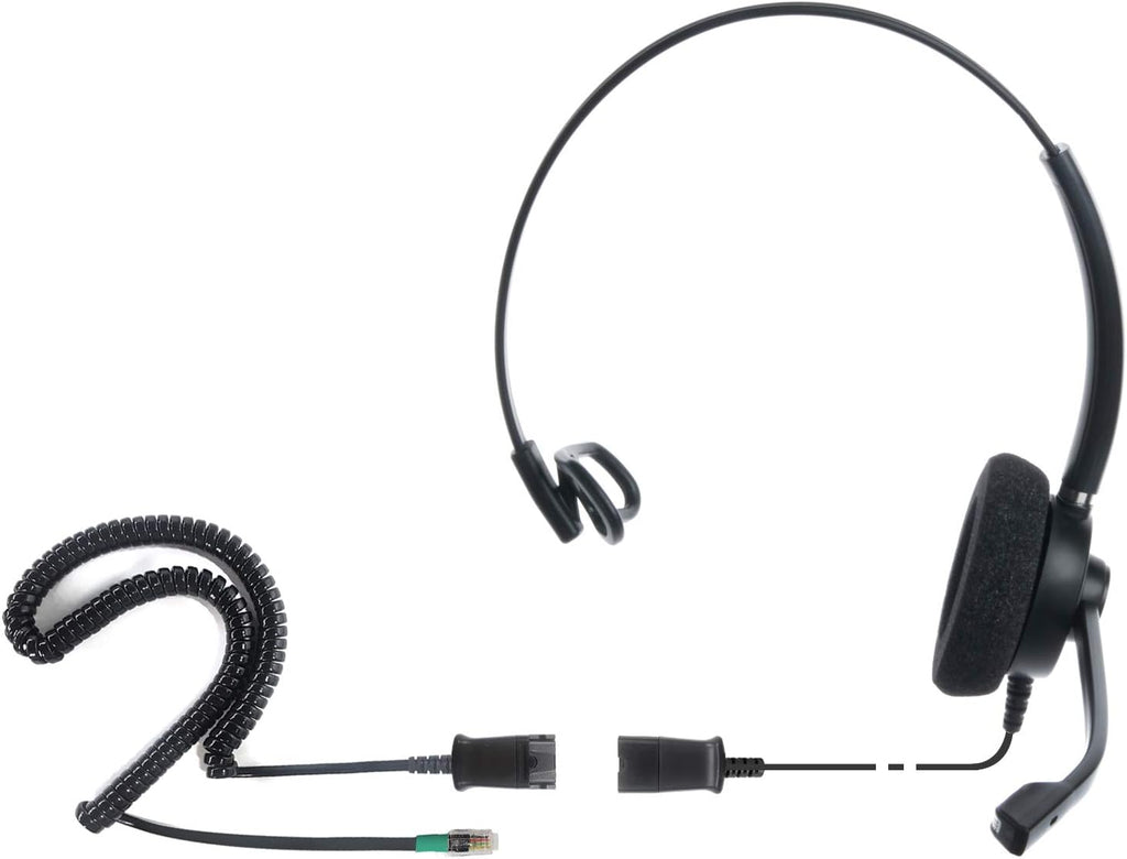 Professional Monaural Noise Cancelling Corded Headset Pack of 2 G1165
