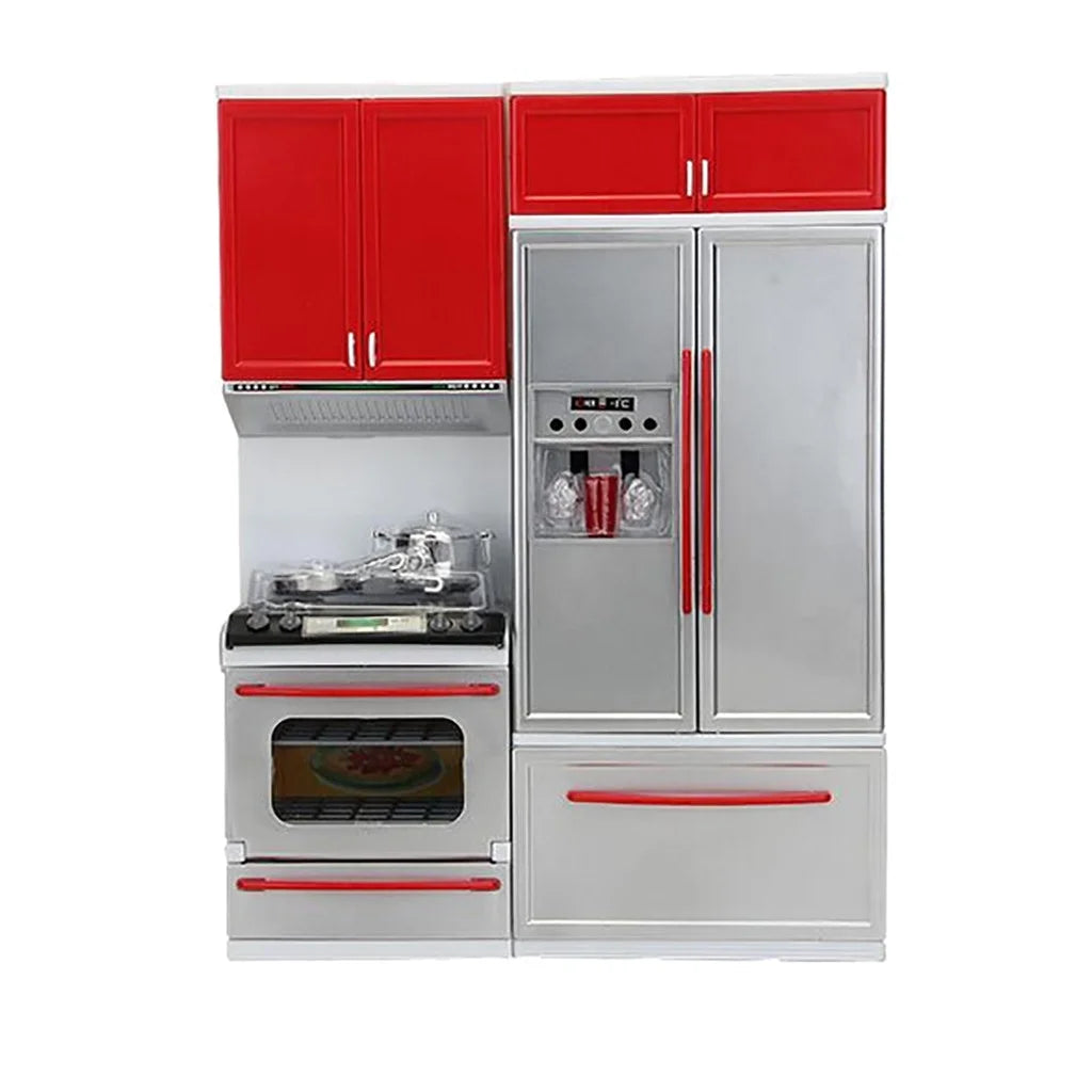 Red Mini Kitchen Pretend Play Cooking Set T192905