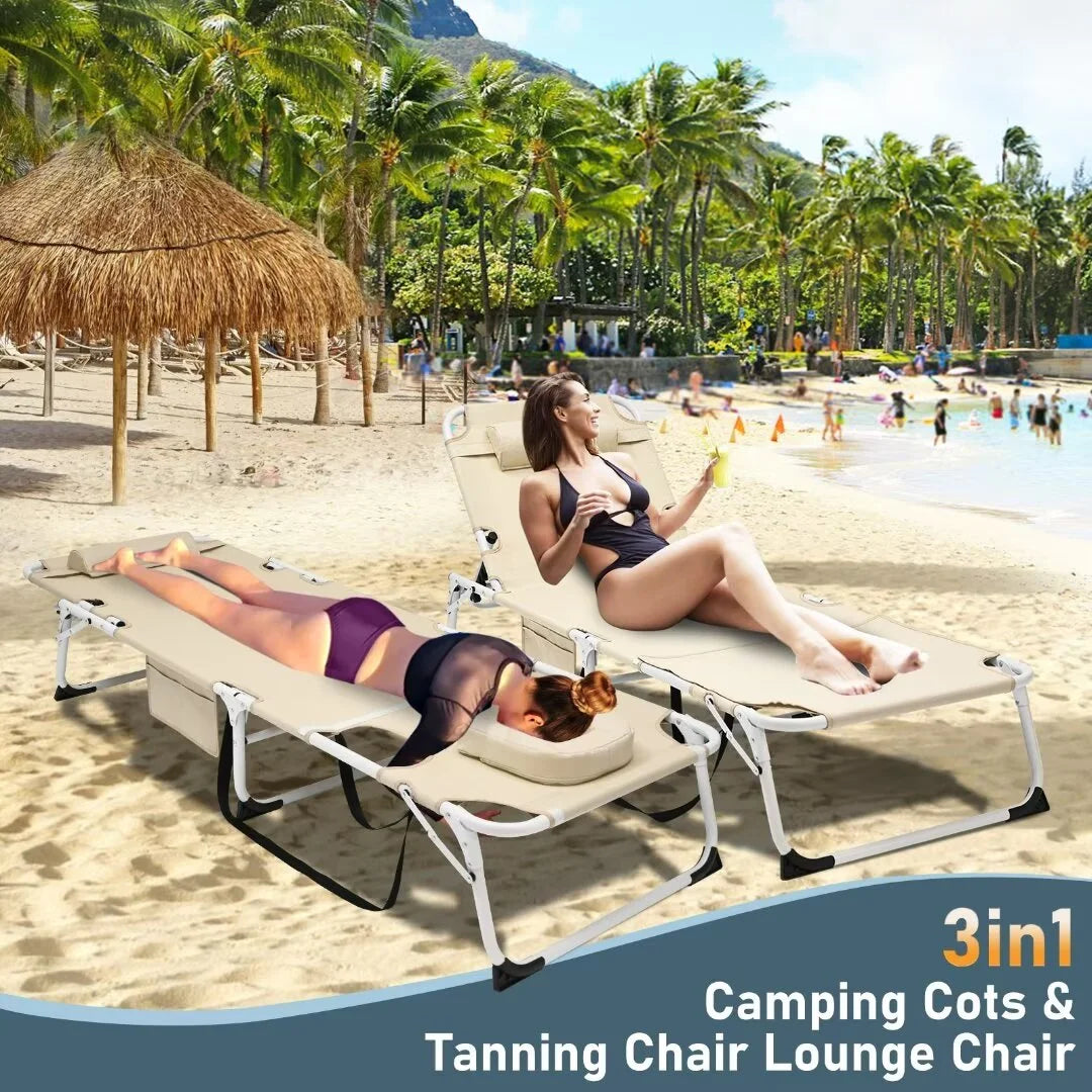 2-Pack Outdoor Chaise Lounge Chair Y27924