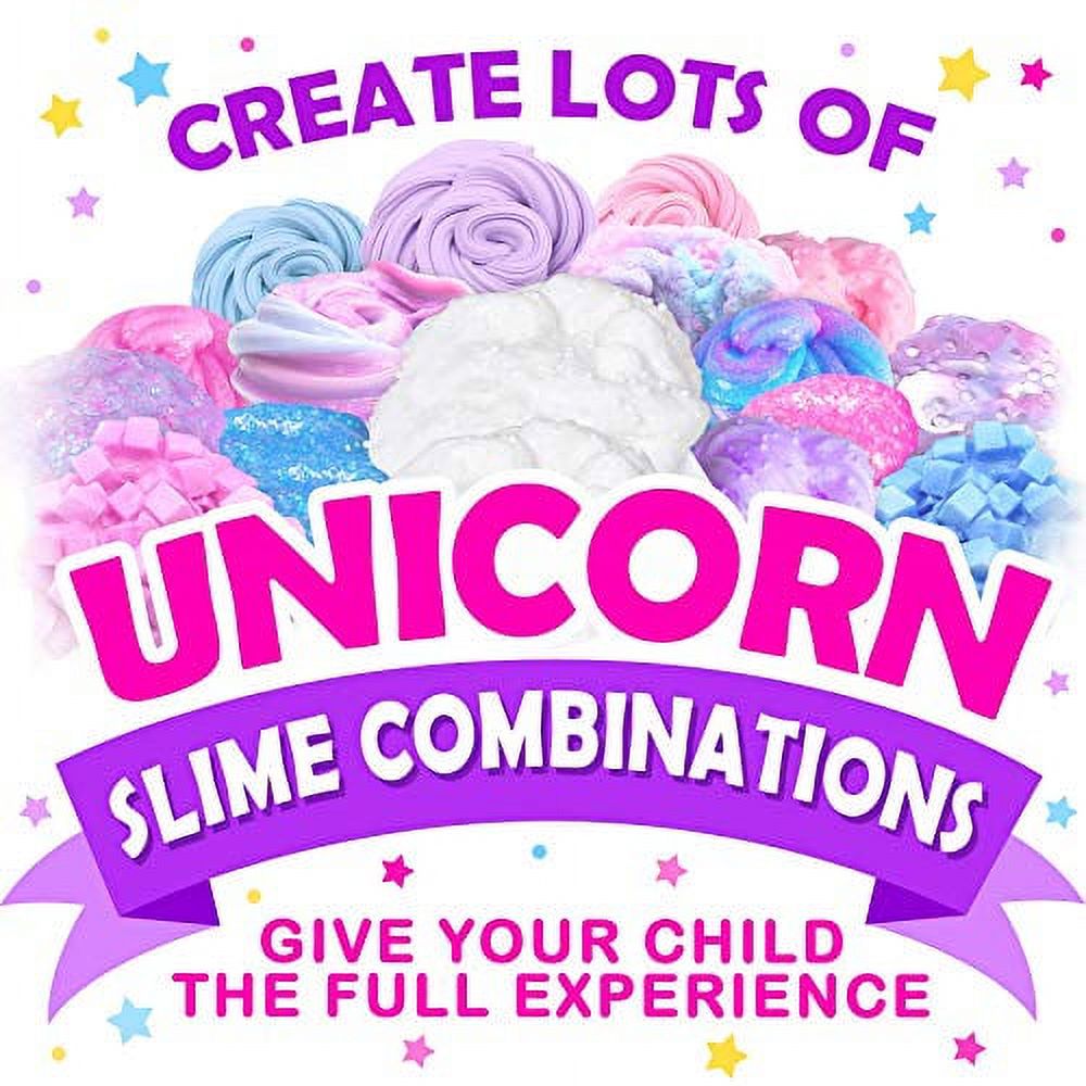 Mini Unicorn Slime Kit with Clay, Foam, Jelly Cube Slime O671290