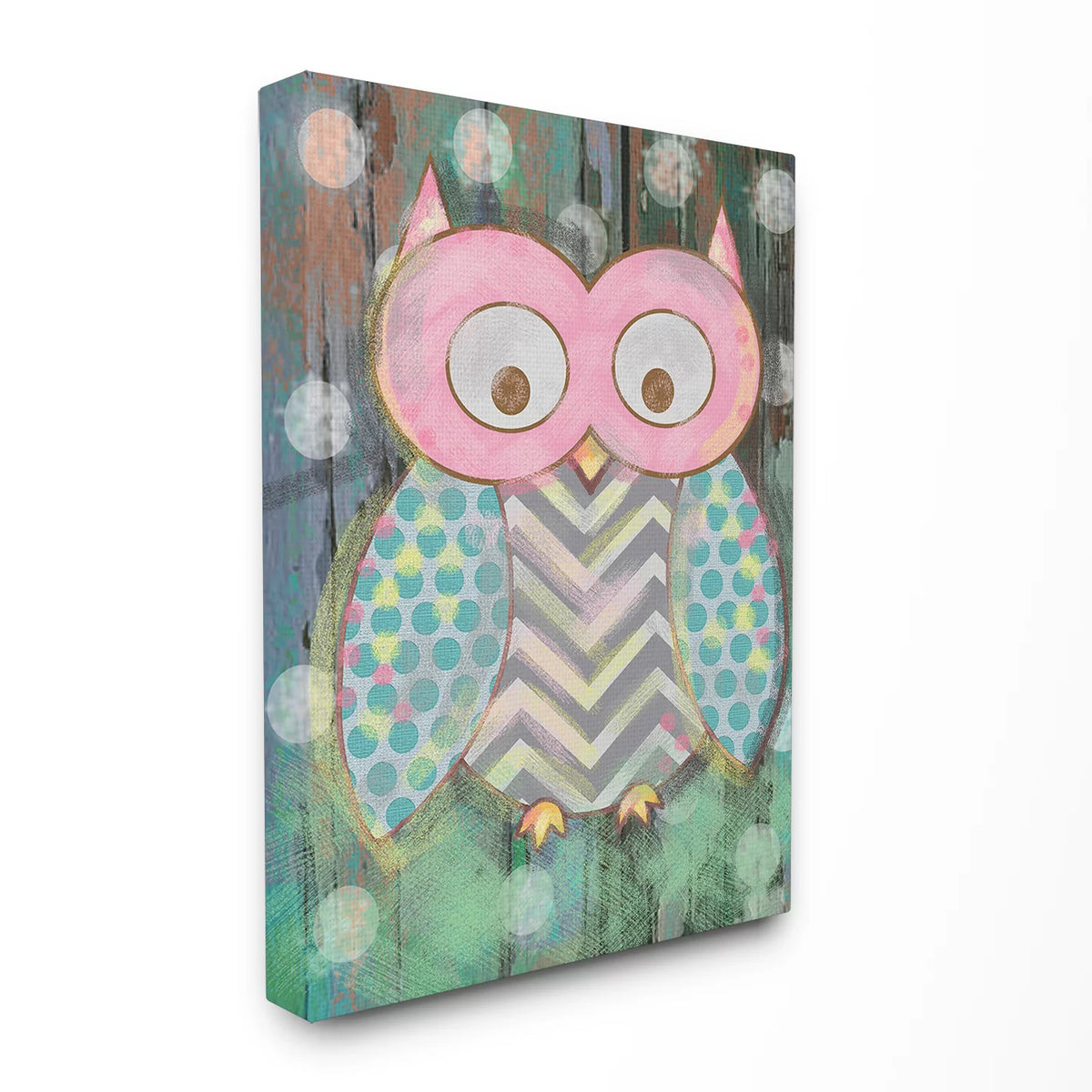 Distressed Woodland Owl Wall Art 24x30 S4344