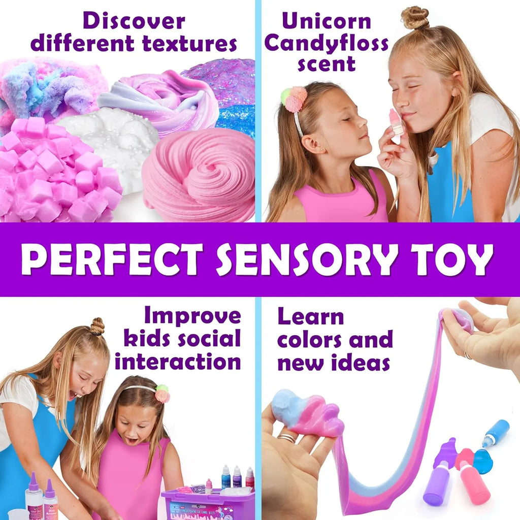 Mini Unicorn Slime Kit with Clay, Foam, Jelly Cube Slime O671290