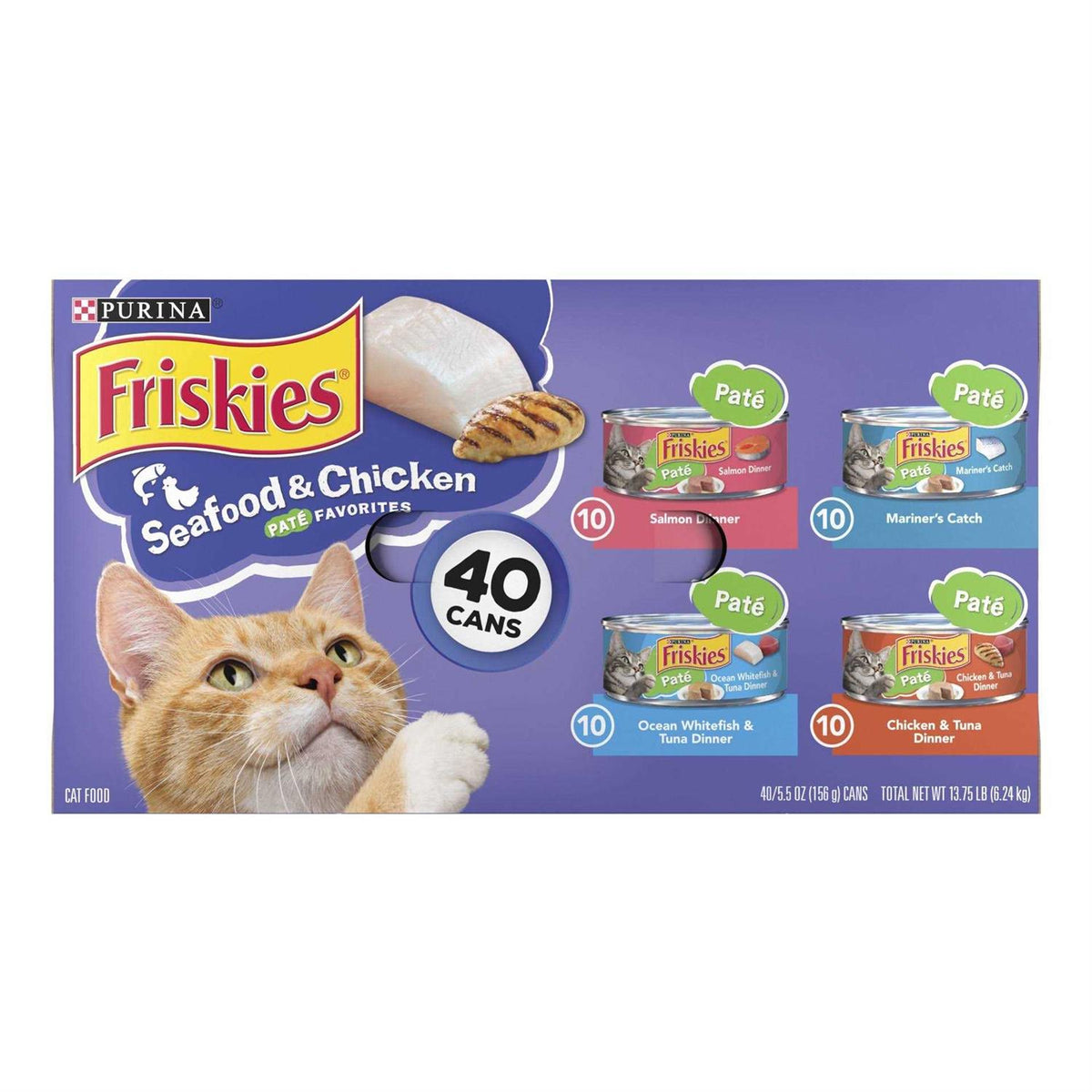 Seafood & Chicken Pate Variety Pack Wet Cat Food D2001