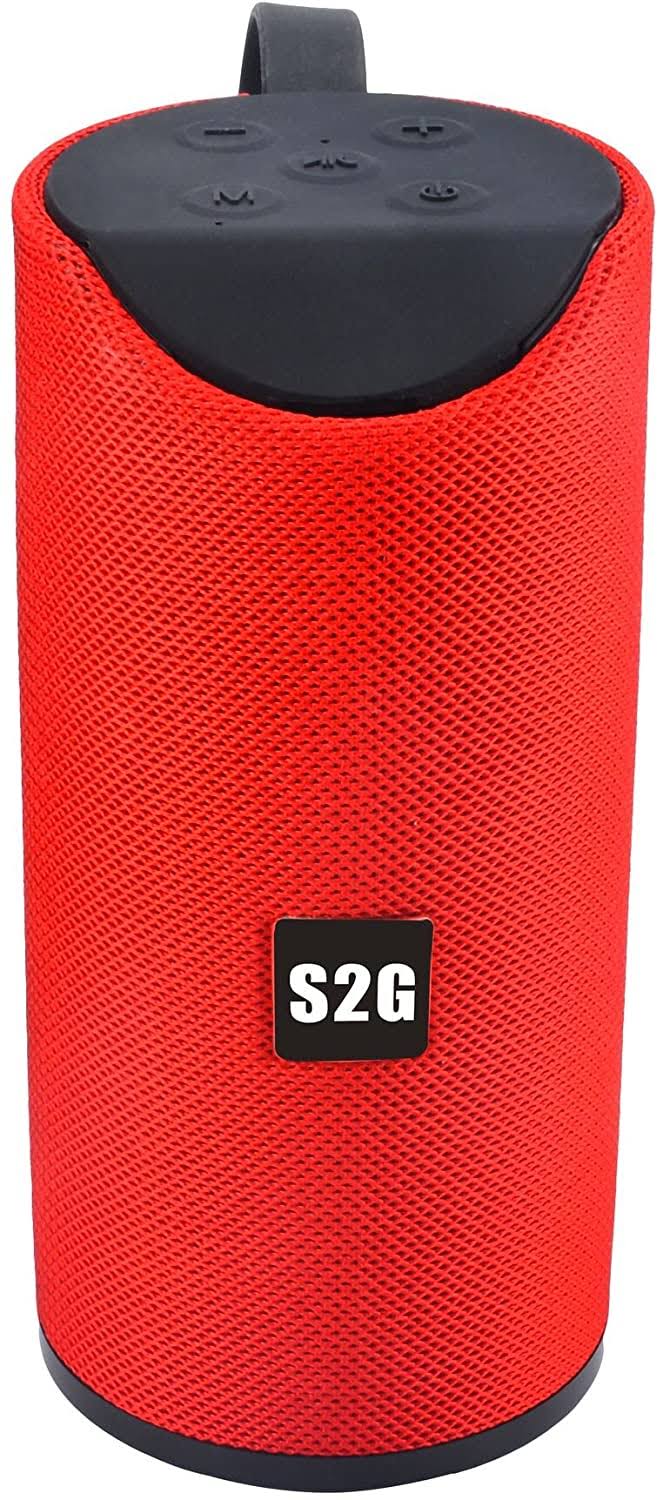 Red Stereo Bluetooth Speakers with Radio, Micro SD Slot & USB Player X859210
