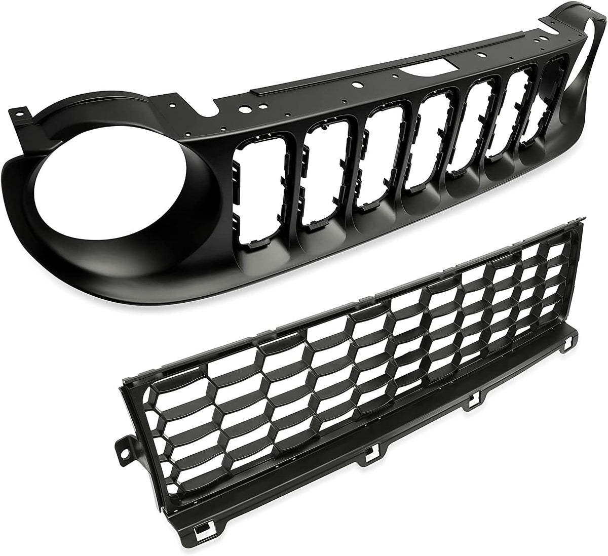 Black 2pcs Front Grille and Lower Grille P405127