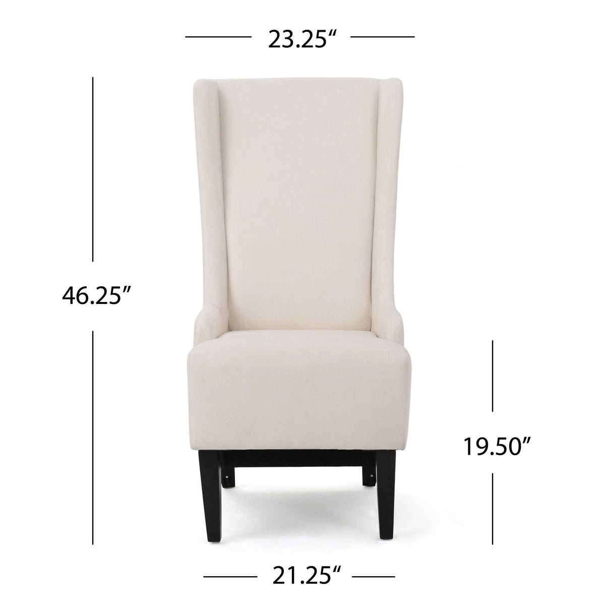 Beige High-Back Fabric Dining Chair C5028