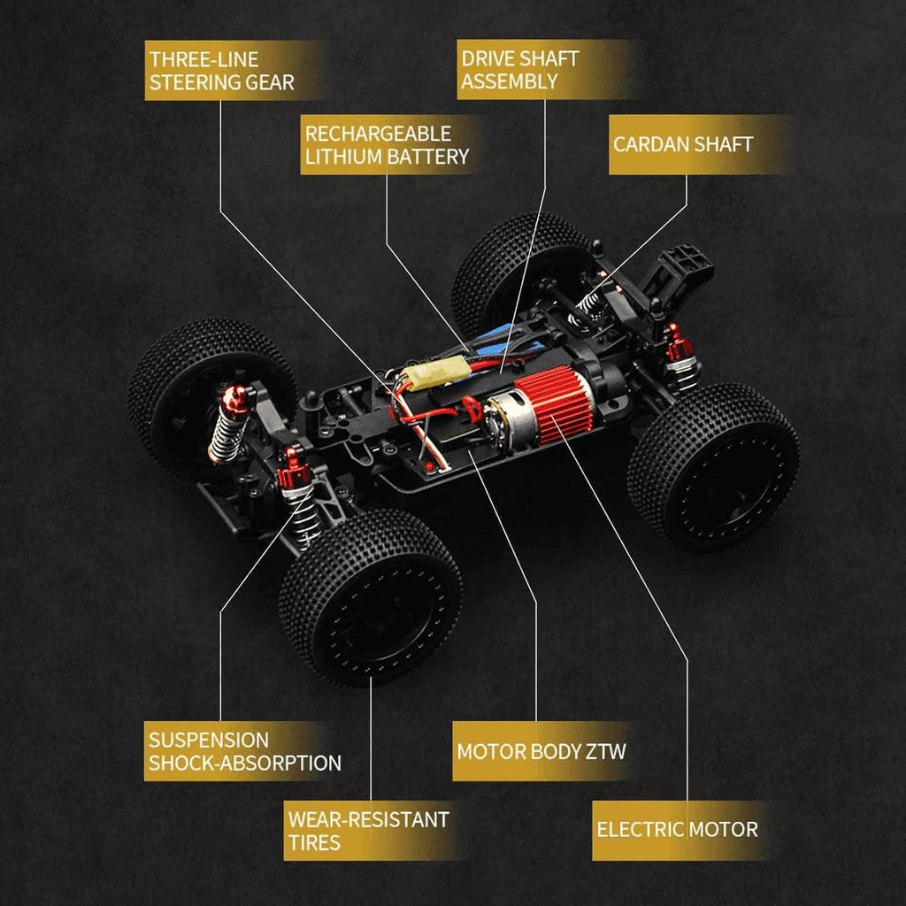 Yellow 1:16 Scale 4WD RC Truck U8379