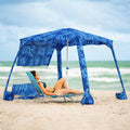 Sky Blue 6' Beach Umbrella with Sand Pockets V188