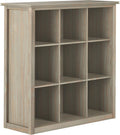 9 Cube Solid Wood Bookcase in Russet Brown P983050