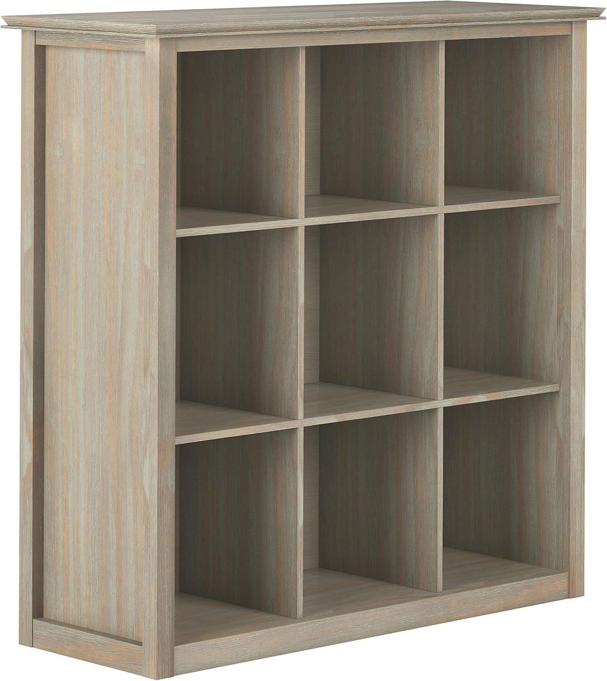 9 Cube Solid Wood Bookcase in Russet Brown P983050