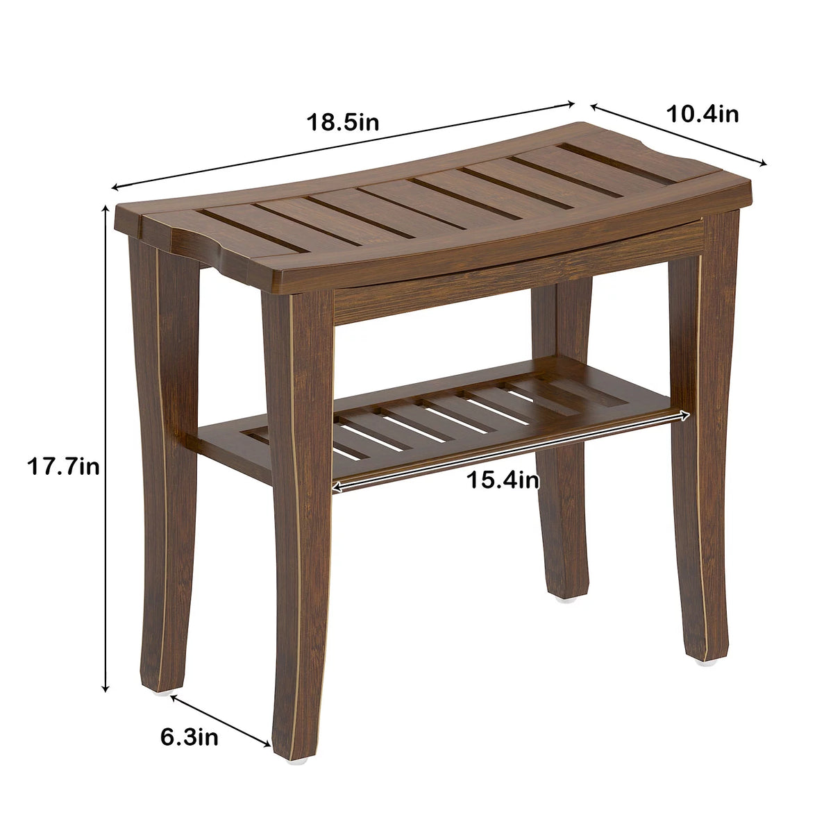 Bamboo Wood Non-Slip Shower Bench C218