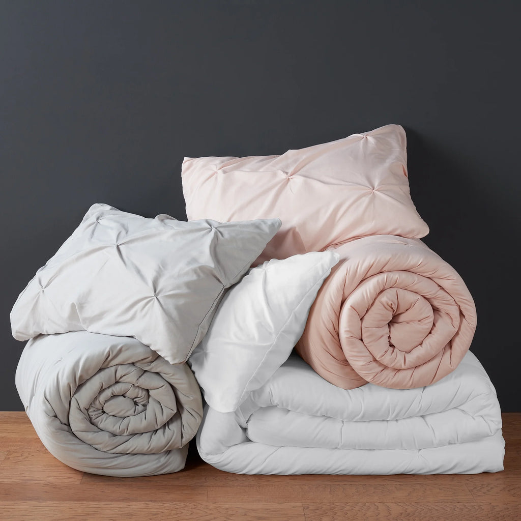 Gray King 3-Piece Pleated Duvet Set H630343