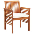 Solid Wood Acacia Patio Dining Chairs with Cushions 4 pcs J4530