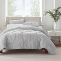 Gray King 3-Piece Pleated Duvet Set H630343