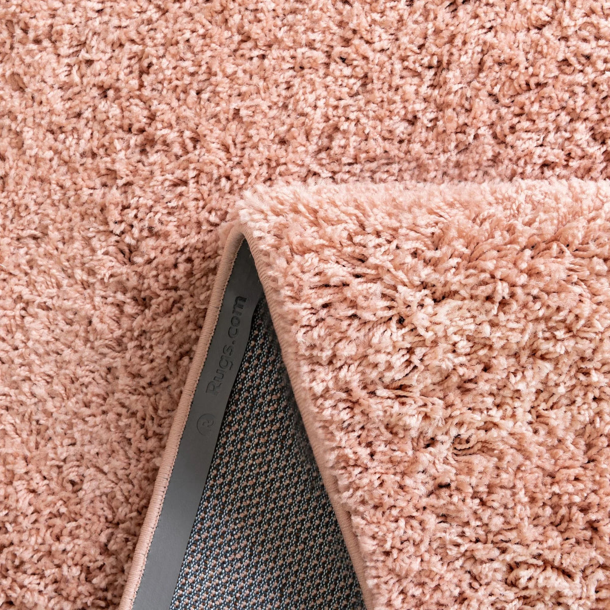 Rose Pink Solid Octagon Shag Area Rug V181