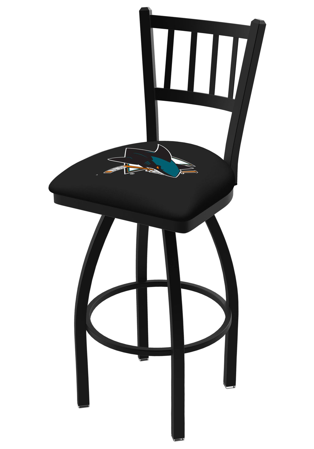 Swivel Bar Stool with Jailhouse Style Back A875
