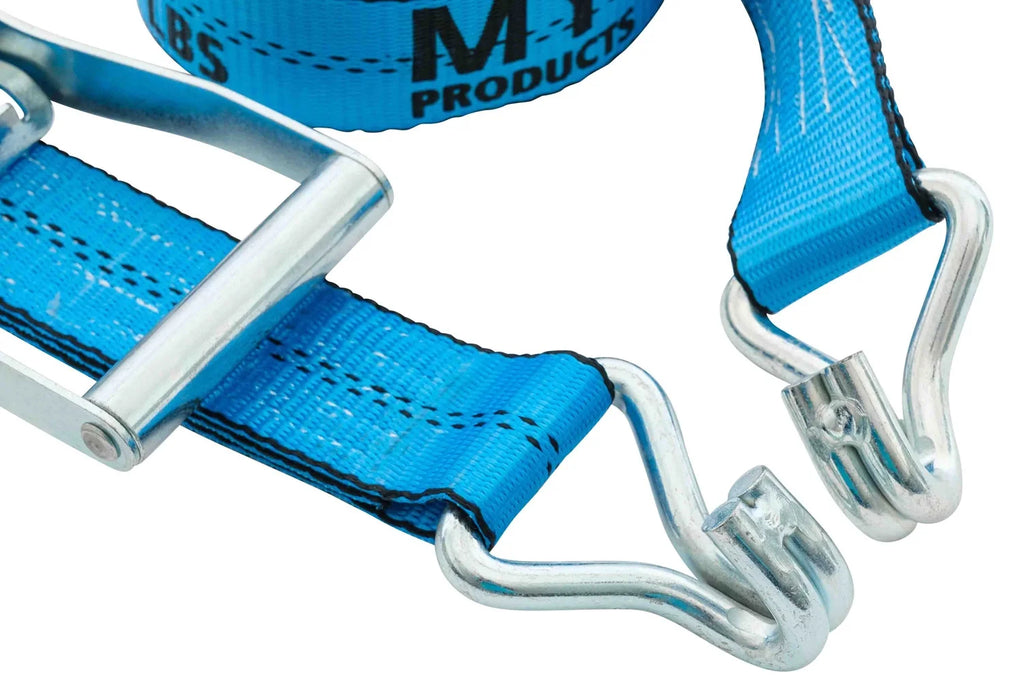 10 Pack 2 Inch x 27 FT Blue Ratchet Strap with J Hooks R353153