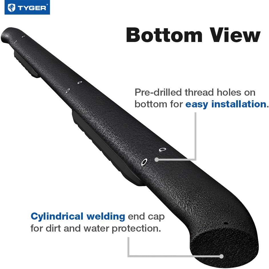 Textured Black 3.5" Side Step Nerf Bars B7830