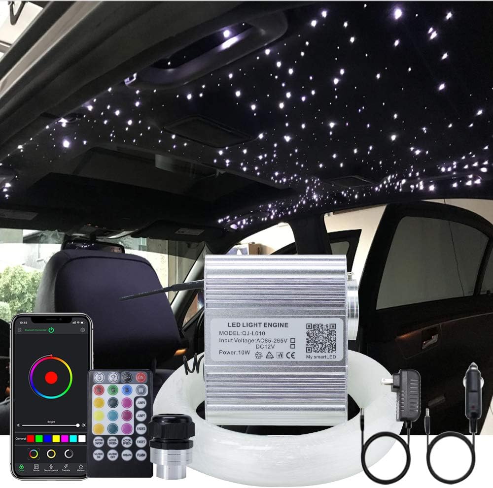 10W RGBW Twinkle Music Effect Fiber Optic Lights Kit 450 Strands 9.8ft K430044