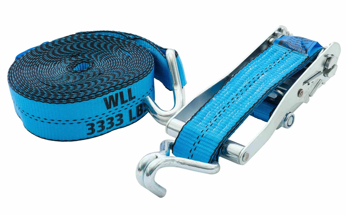 10 Pack 2 Inch x 27 FT Blue Ratchet Strap with J Hooks R353153