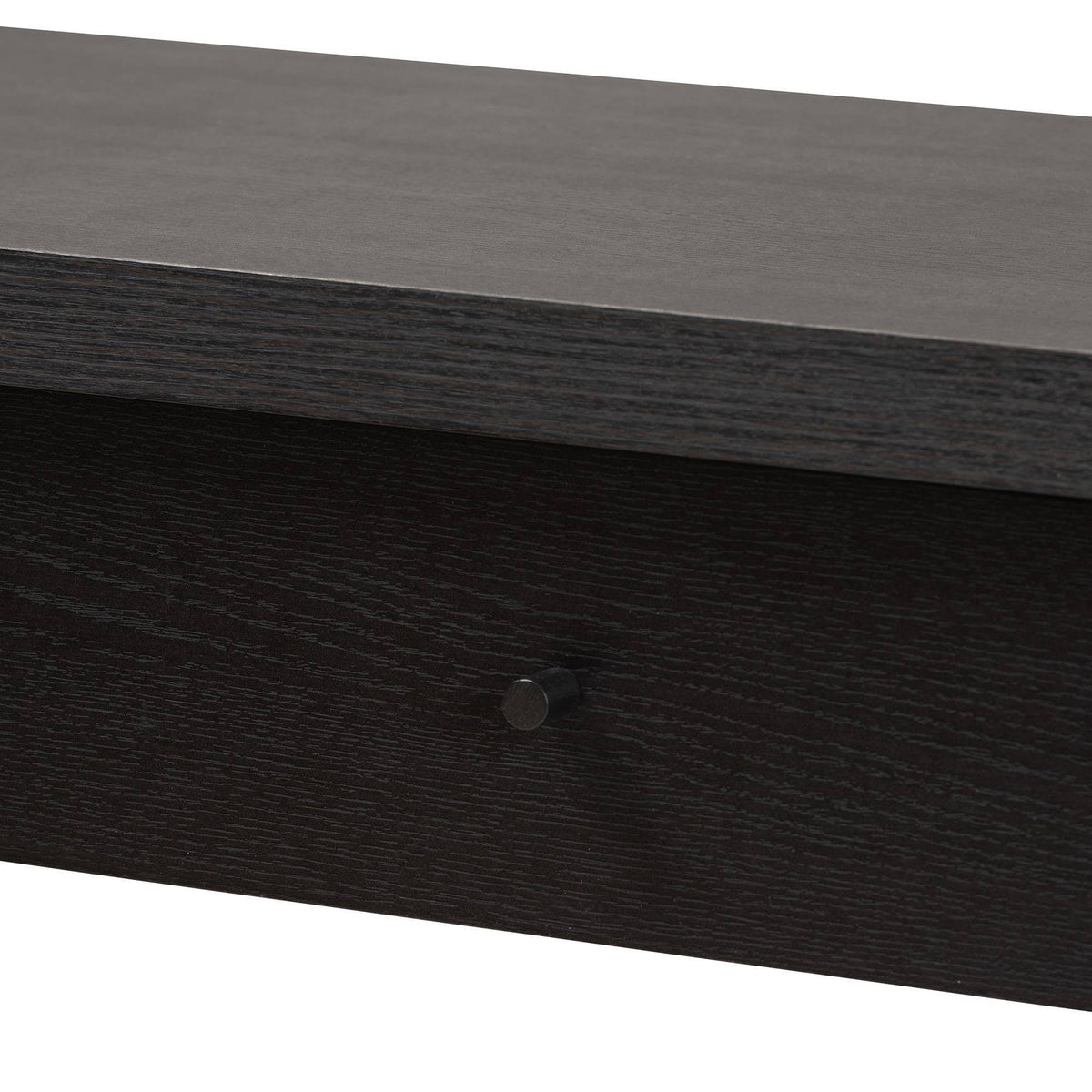 Dark Brown Wood 2-Drawer Console Table Q61288