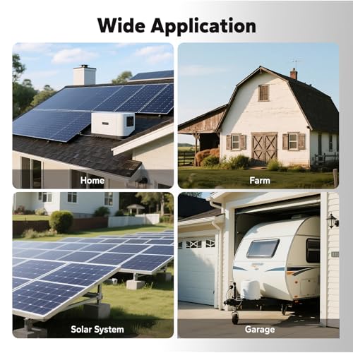 3500W Pure Sine Wave Solar Inverter Charger, 48V DC to 120V AC, Built in 80A MPPT Charge Controller M104