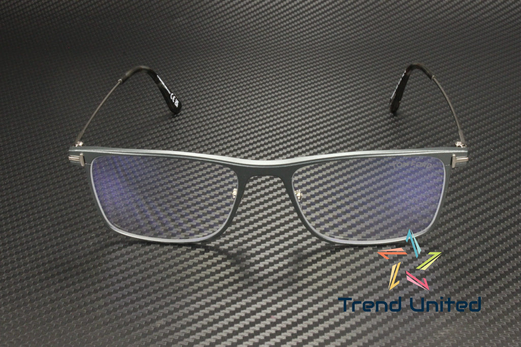 Matte Gray Blue Block Eyeglasses R8585