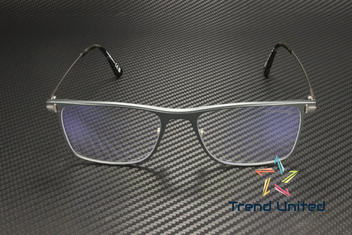 Matte Gray Blue Block Eyeglasses R8585