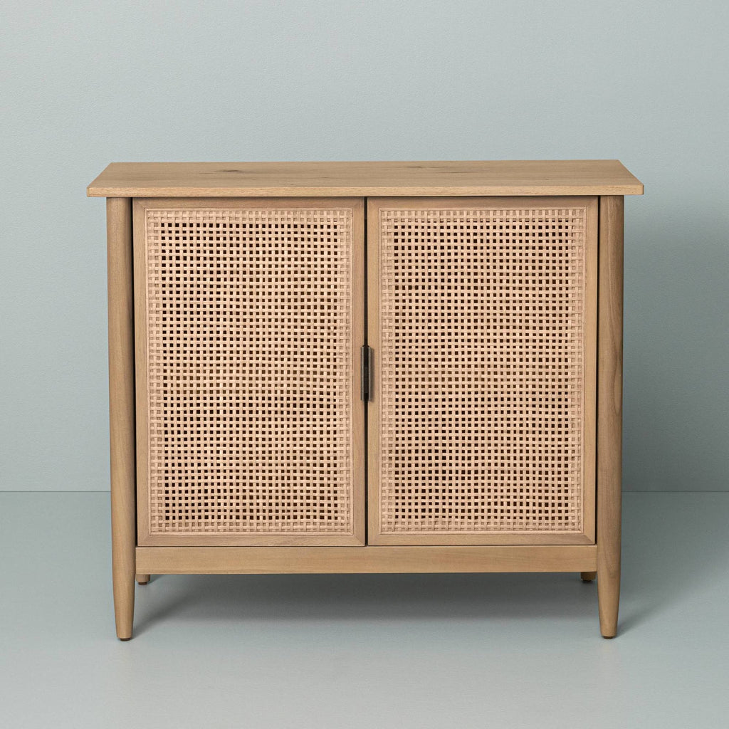 Natural Wood & Cane Cabinet G68986