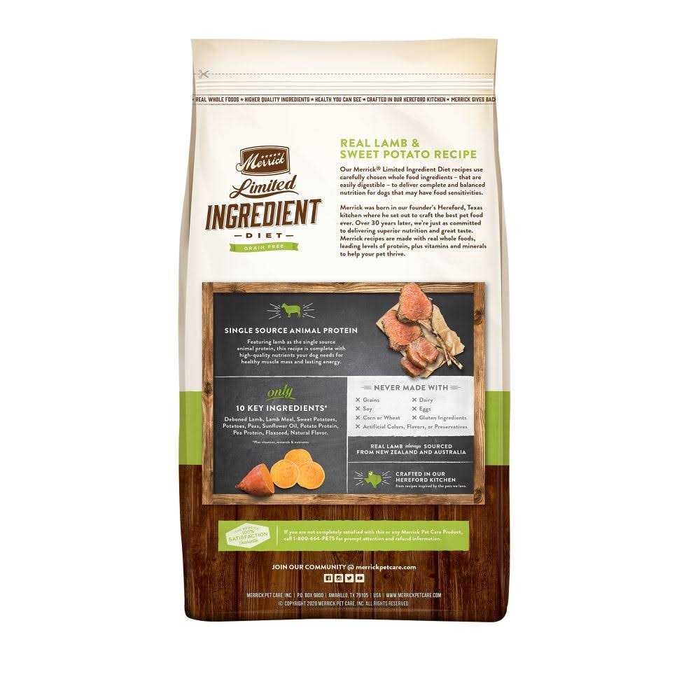 Grain Free Lamb Sweet Potato Recipe Dry Dog Food H51141