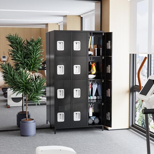 9 Doors Steel Storage Locker Cabinet, Black U798