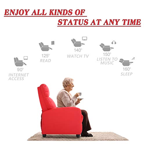 Black Recliner Chair with 2 Point Massage and Lumbar Support Q322